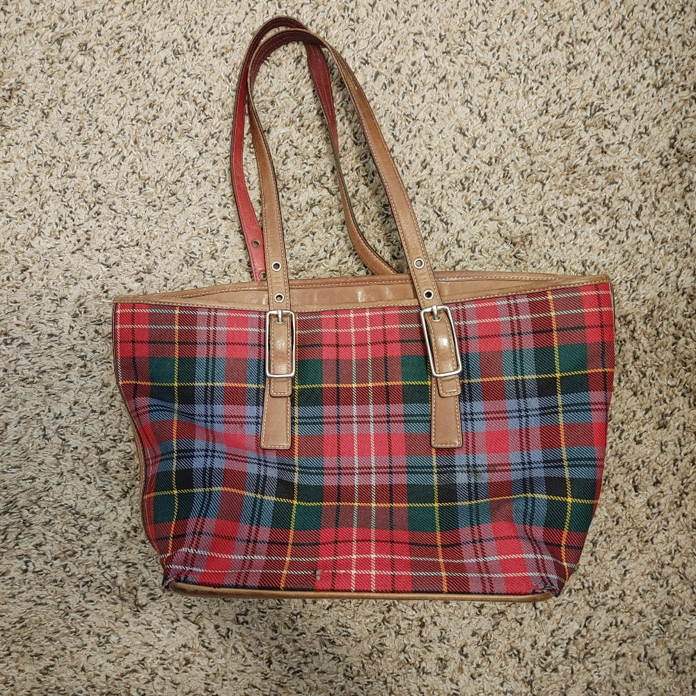 Coach Tartan Plaid Satchel